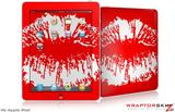 iPad Skin - Big Kiss Lips White on Red