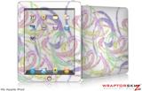 iPad Skin - Neon Swoosh on White