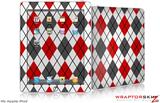 iPad Skin - Argyle Red and Gray