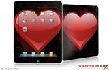 iPad Skin - Glass Heart Grunge Red