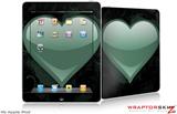 iPad Skin - Glass Heart Grunge Seafoam Green