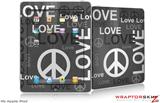 iPad Skin - Love and Peace Gray