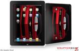 iPad Skin - 2010 Chevy Camaro Jeweled Red - White Stripes on Black