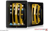 iPad Skin - 2010 Chevy Camaro Yellow - Black Stripes on Black