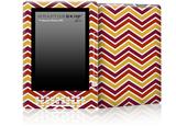 Zig Zag Yellow Burgundy Orange - Decal Style Skin for Amazon Kindle DX