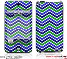 iPod Touch 4G Skin Zig Zag Blue Green