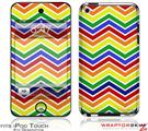iPod Touch 4G Skin Zig Zag Rainbow