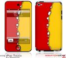 iPod Touch 4G Skin Ripped Colors Red Yellow