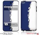 iPod Touch 4G Skin Ripped Colors Blue White