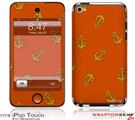 iPod Touch 4G Skin Anchors Away Burnt Orange