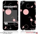 iPod Touch 4G Skin - Lots of Dots Pink on Black