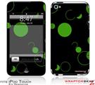 iPod Touch 4G Skin - Lots of Dots Green on Black