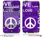 iPod Touch 4G Skin - Love and Peace Purple