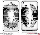 iPod Touch 4G Skin - Big Kiss Black on White