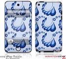 iPod Touch 4G Skin - Petals Blue