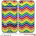 iPhone 4 Skin Zig Zag Rainbow