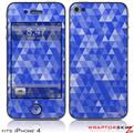 iPhone 4 Skin Triangle Mosaic Blue