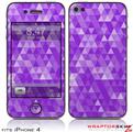 iPhone 4 Skin Triangle Mosaic Purple