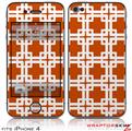 iPhone 4 Skin Boxed Burnt Orange