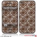 iPhone 4 Skin Wavey Chocolate Brown