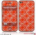 iPhone 4 Skin Wavey Red