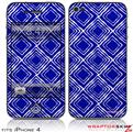 iPhone 4 Skin Wavey Royal blue