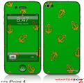 iPhone 4 Skin Anchors Away Green