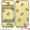 iPhone 4 Skin Anchors Away Yellow Sunshine