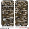 iPhone 4 Skin HEX Mesh Camo 01 Brown