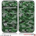 iPhone 4 Skin HEX Mesh Camo 01 Green
