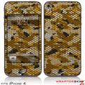 iPhone 4 Skin HEX Mesh Camo 01 Orange