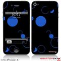 iPhone 4 Skin - Lots of Dots Blue on Black (DOES NOT fit newer iPhone 4S)