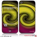 iPhone 4 Skin - Alecias Swirl 01 Yellow (DOES NOT fit newer iPhone 4S)