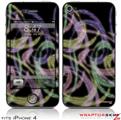 iPhone 4 Skin - Neon Swoosh on Black (DOES NOT fit newer iPhone 4S)