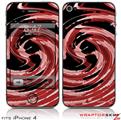 iPhone 4 Skin - Alecias Swirl 02 Red (DOES NOT fit newer iPhone 4S)