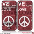 iPhone 4 Skin - Love and Peace Pink (DOES NOT fit newer iPhone 4S)