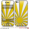 iPhone 4 Skin - Rising Sun Japanese Flag Yellow (DOES NOT fit newer iPhone 4S)