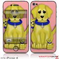iPhone 4 Skin - Puppy Dogs on Pink (DOES NOT fit newer iPhone 4S)