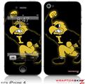 iPhone 4 Skin - Iowa Hawkeyes Herky on Black (DOES NOT fit newer iPhone 4S)