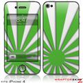 iPhone 4 Skin - Rising Sun Japanese Flag Green (DOES NOT fit newer iPhone 4S)