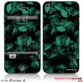iPhone 4 Skin - Skulls Confetti Seafoam Green (DOES NOT fit newer iPhone 4S)