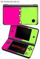 Nintendo DSi XL Skin Ripped Colors Hot Pink Neon Green