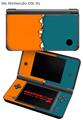 Nintendo DSi XL Skin Ripped Colors Orange Seafoam Green