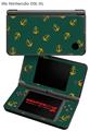 Nintendo DSi XL Skin Anchors Away Hunter Green