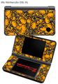 Nintendo DSi XL Skin Scattered Skulls Orange