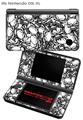 Nintendo DSi XL Skin Scattered Skulls White