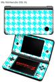 Nintendo DSi XL Skin Houndstooth Neon Teal