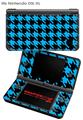 Nintendo DSi XL Skin Houndstooth Blue Neon on Black