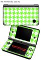Nintendo DSi XL Skin Houndstooth Neon Lime Green