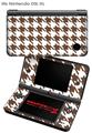 Nintendo DSi XL Skin Houndstooth Chocolate Brown